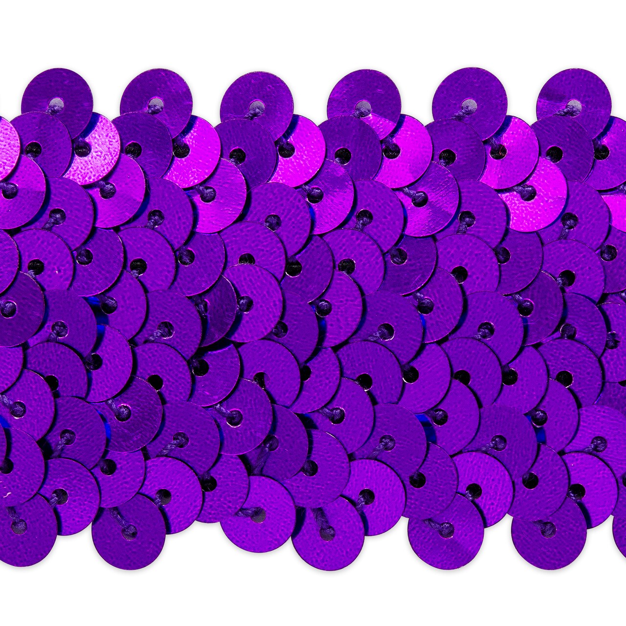 5 yards of 4 Row 1 1/2" Metallic Stretch Sequin Trim | 5 yard cut